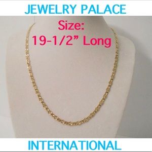 🆕14K Gold Filled Dapped Figaro Unisex Necklace.